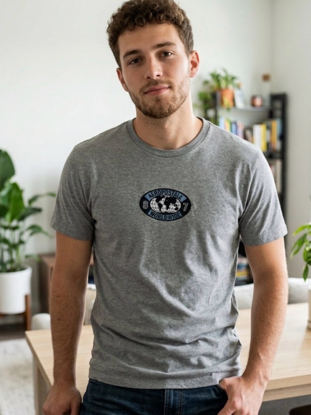 Aeropostale Gray Short Sleeve Tee